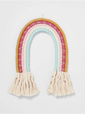 Rainbow rope wall hanging decor